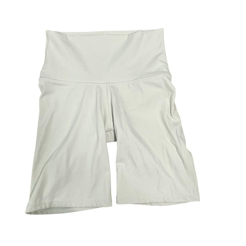 Full Send Fitness Light Tan Bike Shorts High Rise Size XS Logo Biker Athleisure